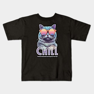 Art Summer Cat Kids T-Shirt